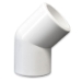 PVC Fitting - 45 Elbow Connector - PH2556224